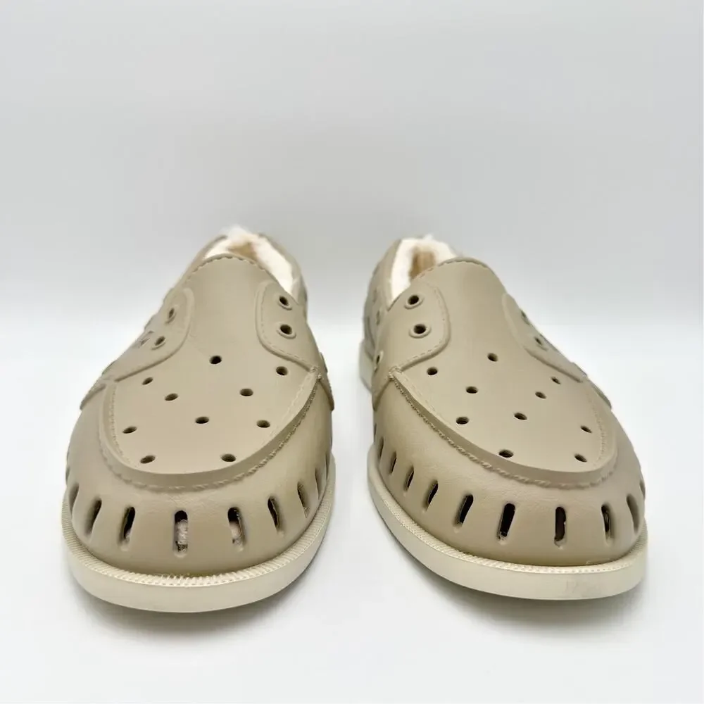 Sperry Mens Original Float Cozy Boat Shoes Size 10 EU 43 Beige Tan NWOB